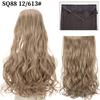 MISS WIG Synthetic Invisible Fish Wire No Clip Wavy Hair Extensions Long Hairpiece Natural Black Brown Blonde for Women Fake Hair Piece