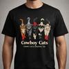 Vintage 90s Cowboy Cats Funny Graphic Unisex T-Shirt Western Style S-3XL