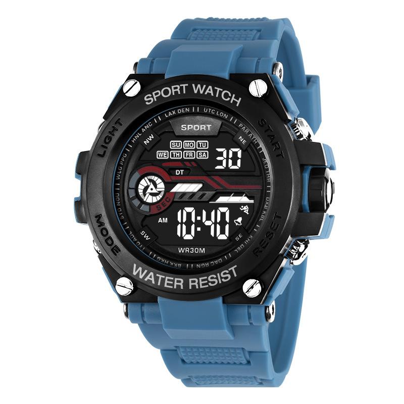 Men's Sports Student High-value Timing Electronic Watch Junior High School Student Trend Luminous Alarm Electronic Watch