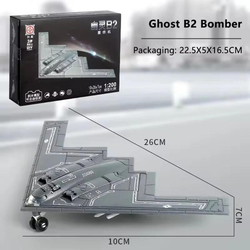 Игрушечные самолеты ВВС США B-2 Модель 1:Масштаб 200 Модель самолета-бомбардировщика-призрака из АБС-пластика и литого металла, конструктор, игрушка для коллекции, подарок