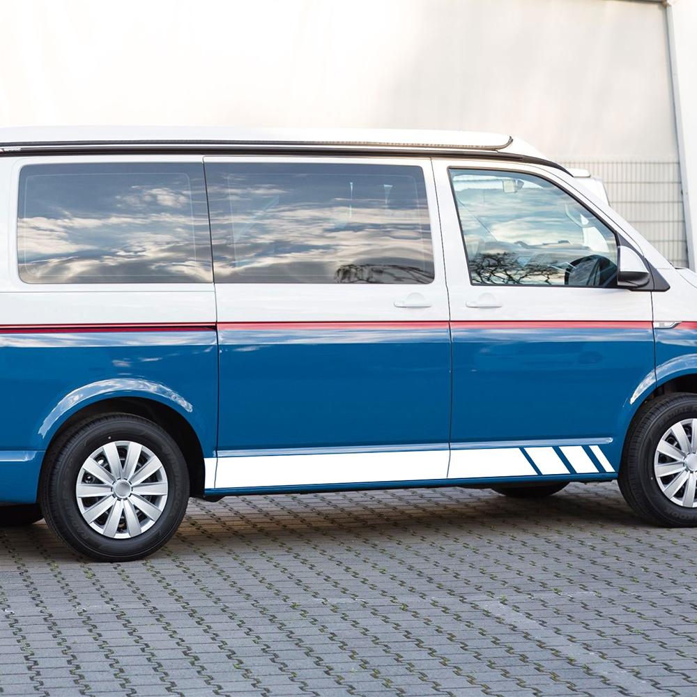 2 шт., боковые наклейки на дверь автомобиля для Volkswagen VW Transporter T4 T5 T6 Caravelle Multivan Camper Van, виниловые наклейки, аксессуары