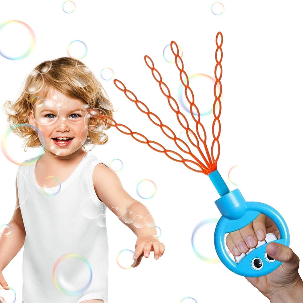 Ручной аппарат для выдувания пузырей с улыбающимся лицом на 32 отверстия для детей, летний подарок