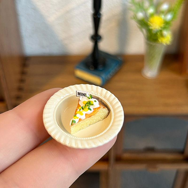 3 шт. Имитация кухонной тарелки Модель Домик для кукол Миниатюрная тарелка с едой Тарелка для западной кухни Игрушки Для мини-декора DIY Аксессуары