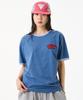 UNKNOWN PLANET [Unp] Pigment-Dyed Graphic Ringer T-Shirt Blue