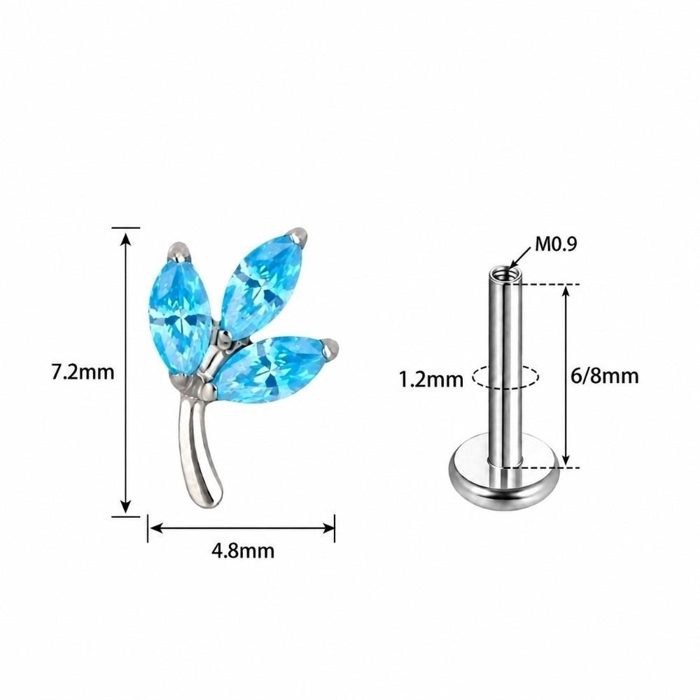 Lightweight Labret Stud Internally Threaded Lip Stud Piercing Jewelry  Cartilage Helix Tragus Lip