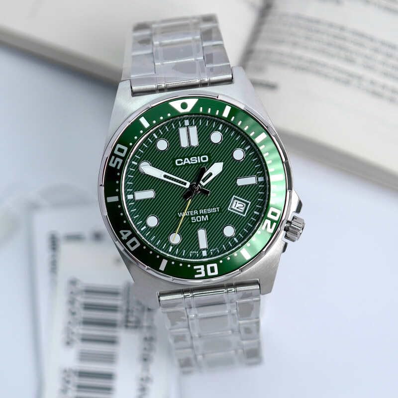 Casio Серебряные часы MTD-135D-3AVDF
