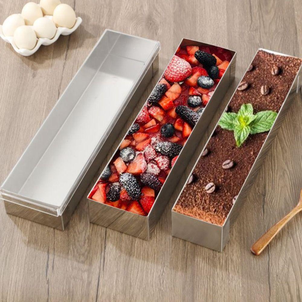 Baking Mold Removable Design Tiramisu Cake Mold Rectangular Non-Stick Bread Mold DIY Stainless Steel Mousse Mold Cheesecake