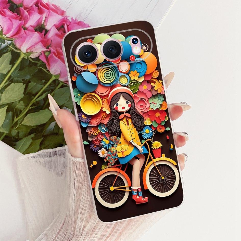 6.55" Чехол для Honor 500 5G Модный Цветок Бант Мягкий Тонкий Силиконовый Чехол для Телефона Для Honor 500 Pro Funda MEY-AN00 Honor500 Capa