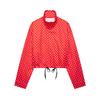 HH Woman Autumn Long Sleeves Turtleneck Zipper With Pockets Drawstring Casual Coats Women Fashion Polka Dot Printed Jacket