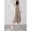 Betu Women's Plaid A-Line Midi Skirt