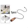 5 Count Ceiling Fan Pull Chain Extensions for Light Switches Featuring Wood Design