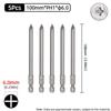 100mm Cross Head Screwdriver Bit Magnetic PH1 PH2 Phillips Screw Driver Bits 1/4” Hex Shank S2 Alloy Steel Electric Hand Tools