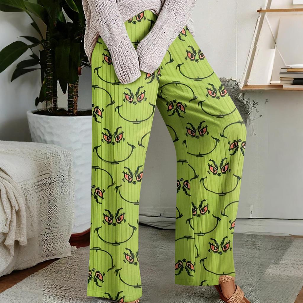 Pajama Pants, Sleepwear, Casual Drawstring Elastic Waist Pants, Comfortable Straight-leg Loose Pants