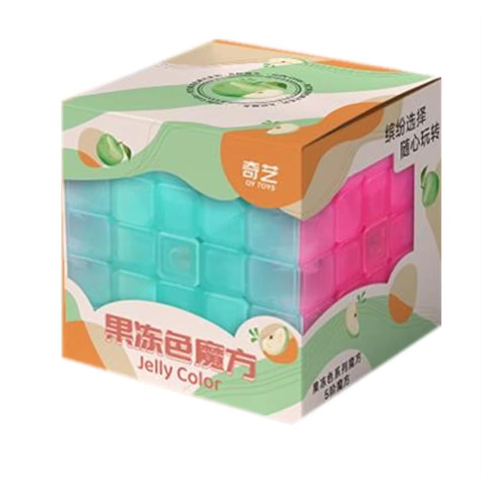 Цветное желе QiYi Кубик Рубика 2x2 3x3 4x4 5x5 Пирамидка Брелок Speed Cube Образовательный Cubo Magico Головоломка Игрушка Для Детей Подарок Ребенку