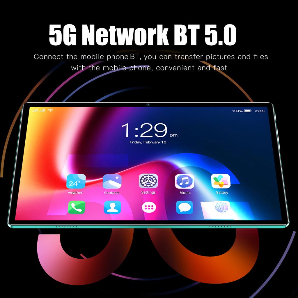 Tablet 8GB+256GB 10.1 inch Screen 5G Calling 10 Core MTK6797 Processor 128GB Expandable Memory Large Storage Capacity
