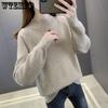 Autumn and Winter Women's Sweater Half High Neck Pullover Knitted Sweater Women's Clothing