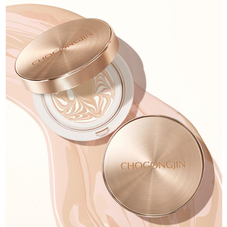 MISSHA Cho Gong Jin Essence Pact 21C Vanilla / 23C Sand SPF50+ PA+++ Radiant Herbal Cushion Foundation