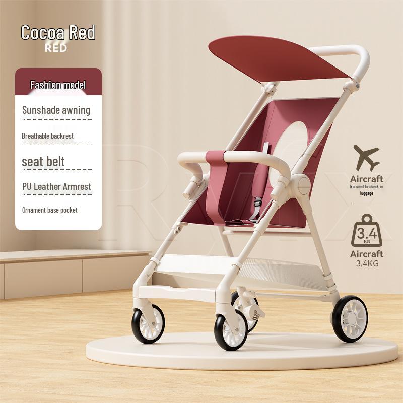 Compact Foldable Baby Stroller: Lightweight and Travel-Friendly, Carry-On Compatible