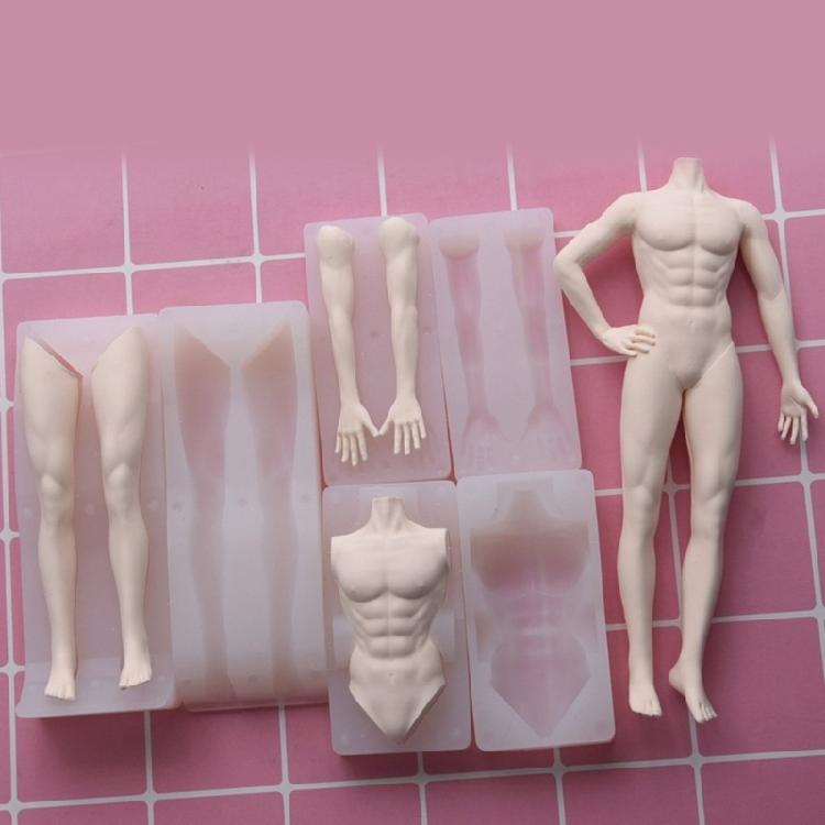 Силиконовая форма мужского тела для DIY-скульптуры фигурок из глины. Сверхлегкий материал для аниме и моделирования.