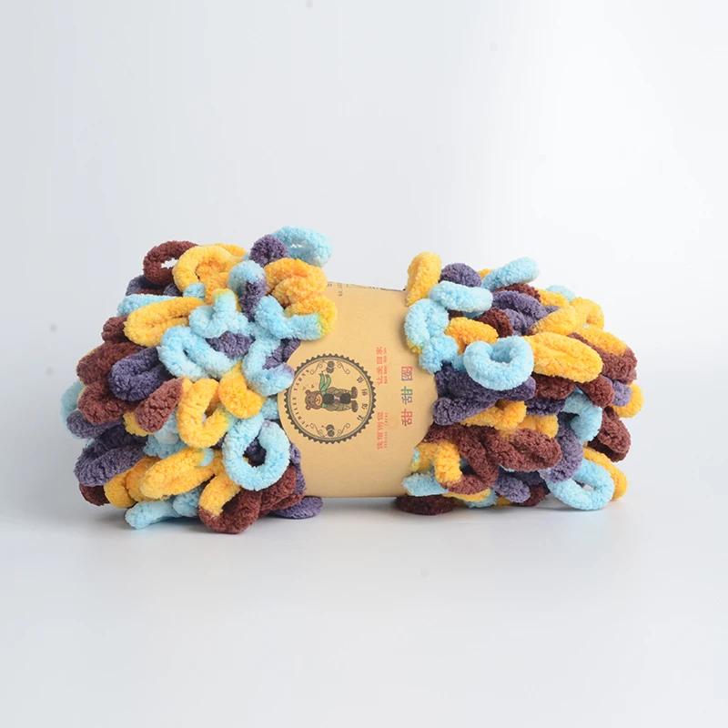 500 г/лот ручная вязка пряжа для пальцев крючком супер теплая пухлая круглая хлопковая плетеная веревка пухлая умная полиэстеровая игрушка носок