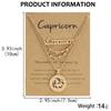 3Pcs Zodiac Sign Necklaces Set For Women 12 Constellation Letter Pendant Chain Choker Birthday Jewelry With Cardboard Card