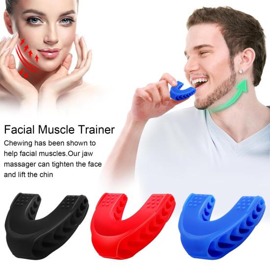 3 шт. Тренажер для линии челюсти для мужчин и женщин, пищевой силиконовый тренажер для формирования линии челюсти с 3 уровнями сопротивления, для улучшения подбородка и скул, профессиональный