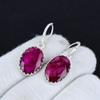 Kashmir Ruby Gemstone 925 Sterling Silver Earring, Boho Silver Jewelry Dangle Earrings, Gifts For Wadding Gifts For Her