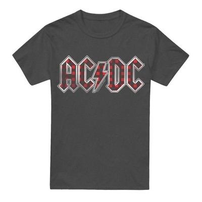 AC/DC Унисекс футболка с логотипом в клетку для взрослых