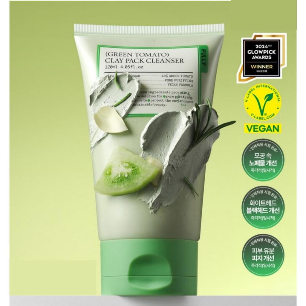 FULLY Очищающая глиняная маска с зеленым томатом 120 мл + [SUNGBOON EDITOR] Ампула для лифтинга пор 30 мл - Набор для максимального очищения пор