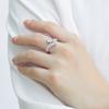 Lindon Classic 925 Sterling Silver  Zircon Ring Ladies Jewelry Wedding Promise Party Gift