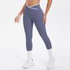 New contrasting color cross tight grinding high elastic yoga suit running fitness breathable training five-piece set