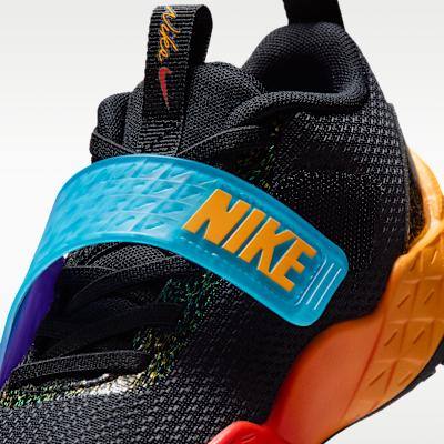 Детские кроссовки Nike Team Hustle D12 PS 'Черный Лазерно-оранжевый Виноградный'