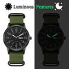 Military Watch Nylon Strap Luminous Analog Display Calendar Simple Stylish Antique Sports Watch Quartz Green Fashion Accessories Birthday Anniversary