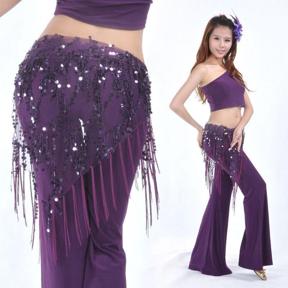 New Style Belly Dance Costumes Belly Dance Hip Scarf Sequins Belly Dancing Belt Tassel
