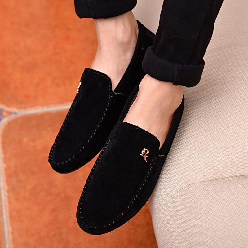 Мужские мокасины, модная мужская обувь, повседневная обувь с низким верхом из ткани, ленивые ноги, обувь для вождения Doudou, нескользящая и простая