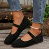 2024 Women's Round Toe Shoes Large Size Solid Color Knitted Shoes Casual Breathable Ballet Flats Women's Loafers Zapatos Mujer
