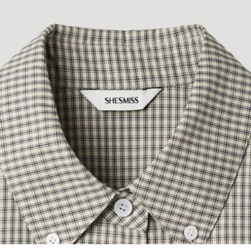 She S miss Хлопковая рубашка в клетку в клетку SwwStp11050 Be
