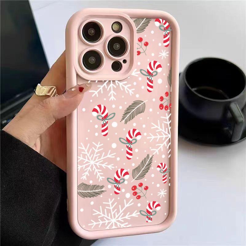 Phone Case For iPhone 16 15 14 Pro Max 11 12 13 Pro Max 7 8 Plus XR X XS Max SE Merry Christmas New Year Gifts Shockproof Cover