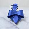 Туфли-лодочки TRAF женские синие с бантом на высоком каблуке, сексуальные, с острым носком, с открытой пяткой, босоножки на каблуках, летние, 2024, новые, элегантные, женские босоножки для вечеринок