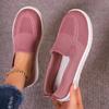 Women's Flat Shoes 2024 New Fashion Spring Solid Color Breathable Knitted Shoes Step By Step Women's Sports Socks Casual Shoes