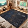 Decorative Artwork Theme Crystal Velvet Floor Rug Personalized Custom Name Text Warm Carpet Home Decoration