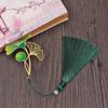 Supplies Retro Tassel Metal Pendant Chinese Style Painted Pagination Mark Book Clip Brass Bookmark