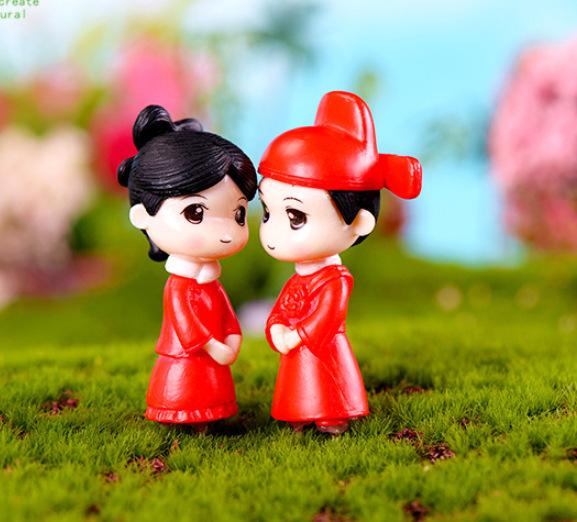 Diy Hut Matching Doll, Free Cheese Cat Doll Couple Ornament Crown Couple Micro Landscape Resin Ornament