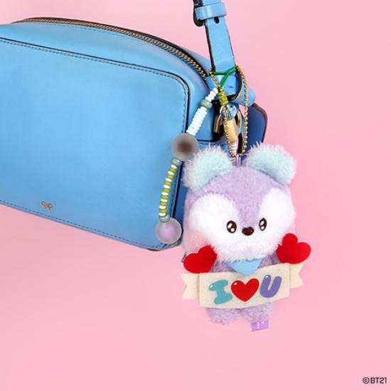 BT21 Брелок для ключей Minini Plush I LOVE YOU ver.