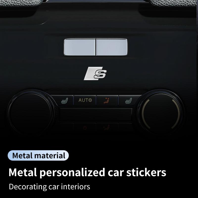 3D Metal Car Emblem Letter Decorative Stickers Badge Decal For qaz24 Sport S RS Line S7 S8 S5 S6 RS3 RS4 A6 A7 A8 QRS5 RS6 Q5 A8