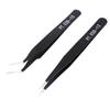 Industrial Repair Tools Anti-Static Stainless Steel Tweezers Curved Straight ESD Safe Eyebrow Clip