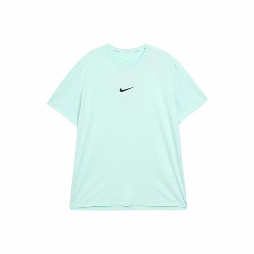 Nike Однотонная спортивная футболка с принтом логотипа, дышащая, с коротким рукавом, мужская