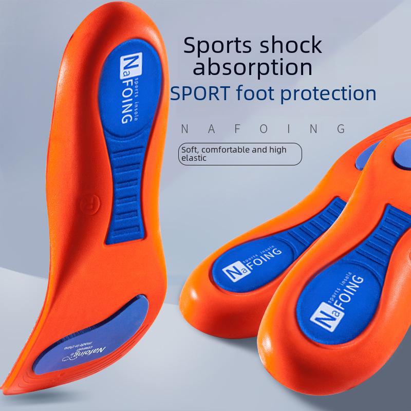 Men's Shock-Absorbing Sweat-Absorbing Insoles for Flat Arches – Soft Bottom for Summer Military Training