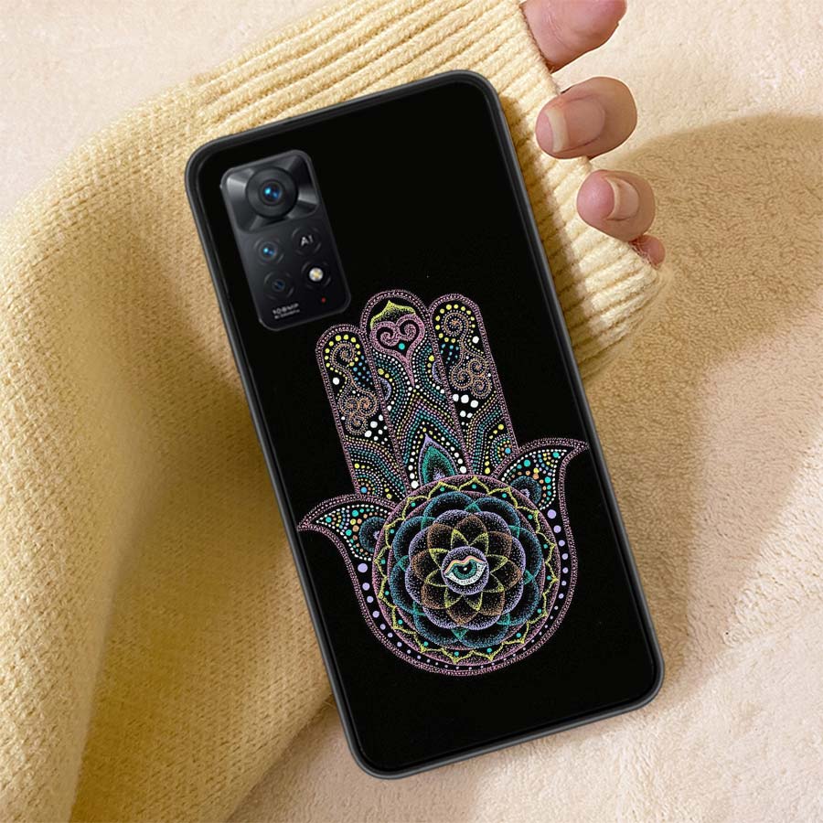 Mandala Chakra Insist Yoga Phone Case For Redmi 13C 14C Note 14 13 Pro Plus 5G Clear Capa 12 12C 10A 10C 10 9A 9C 9T 9 8 Pro Cov