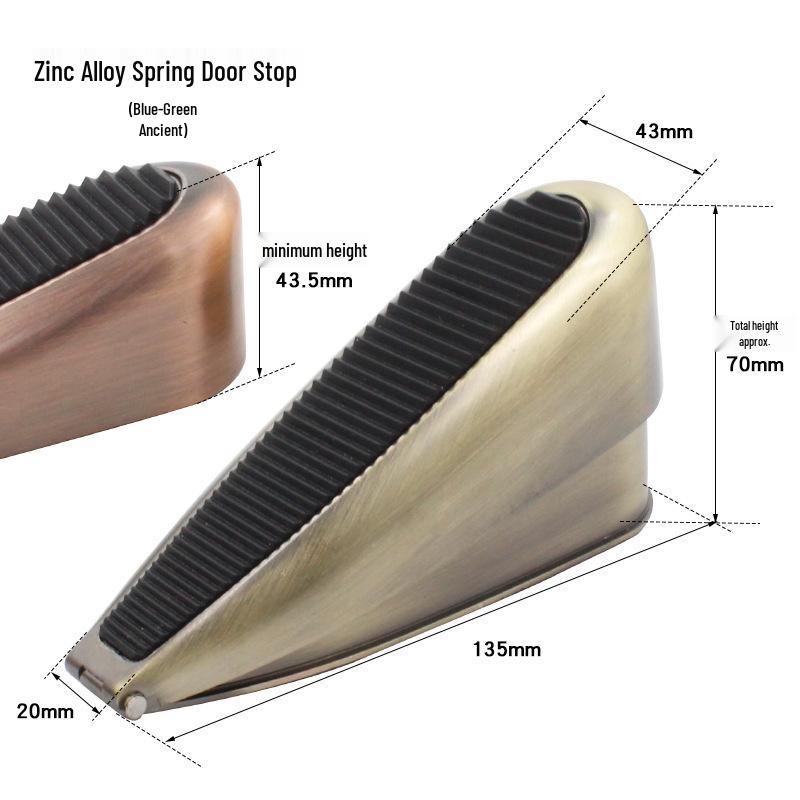 Пружинный противоударный дверной стопор и держатель с ветрозащитной клипсой